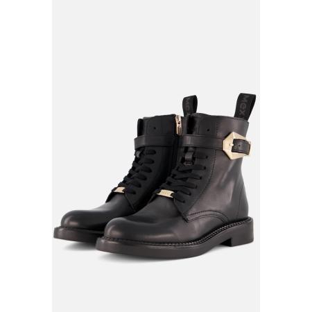 Mexx Phard Mabel Veterboots zwart Leer