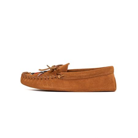 Minnetonka Minnetonka Mocassins cognac / rood / zwart / wit
