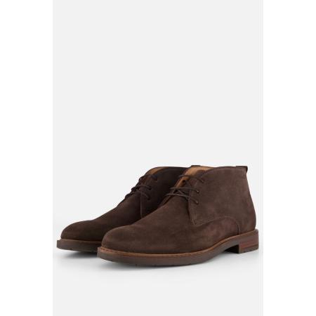 Van Lier Veterschoenen bruin Suede