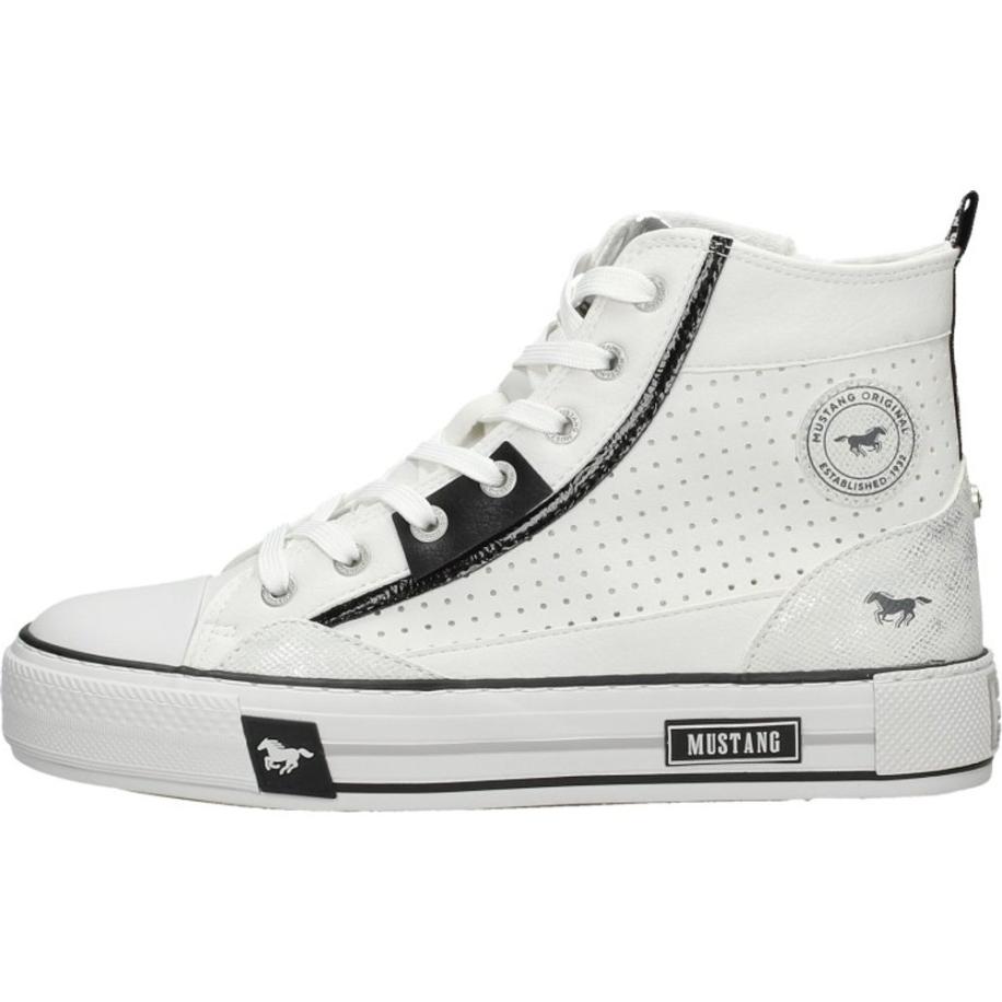 Mustang - Veterschoenen Hoog Wit