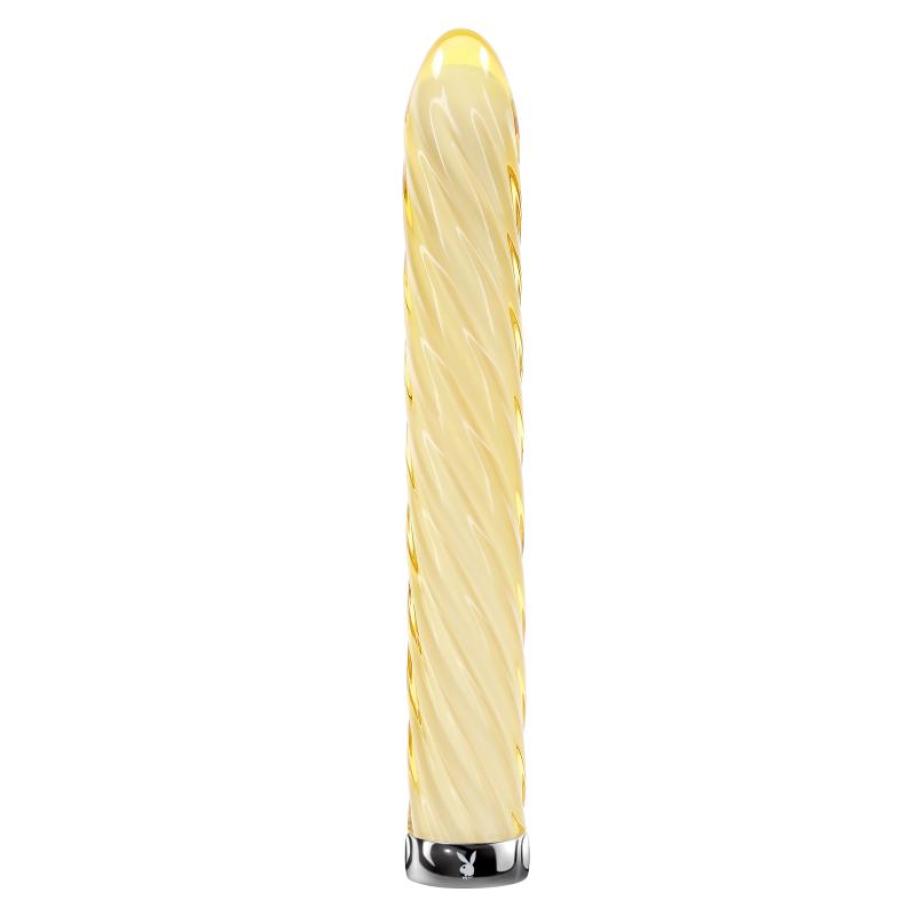 Playboy - Twist of Fate Glazen Vibrator Geel