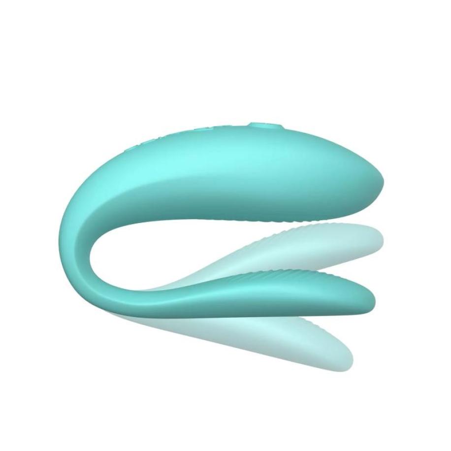 We-Vibe Sync 2 C-Shape Lite Aqua Vibrators Dames Blauw
