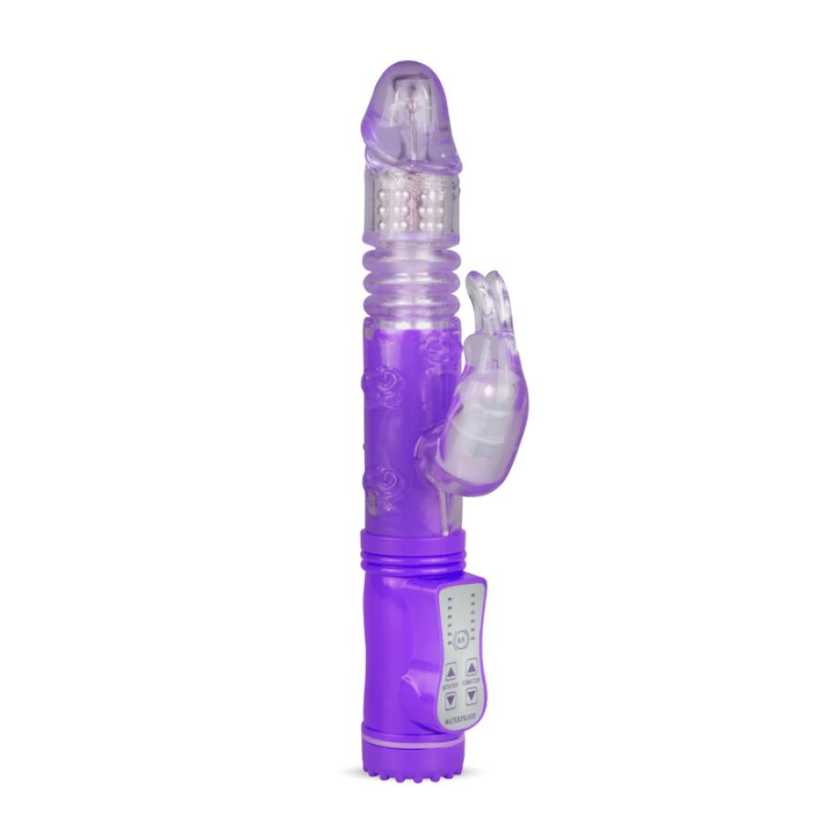 Paarse stotende rabbit vibrator Paars
