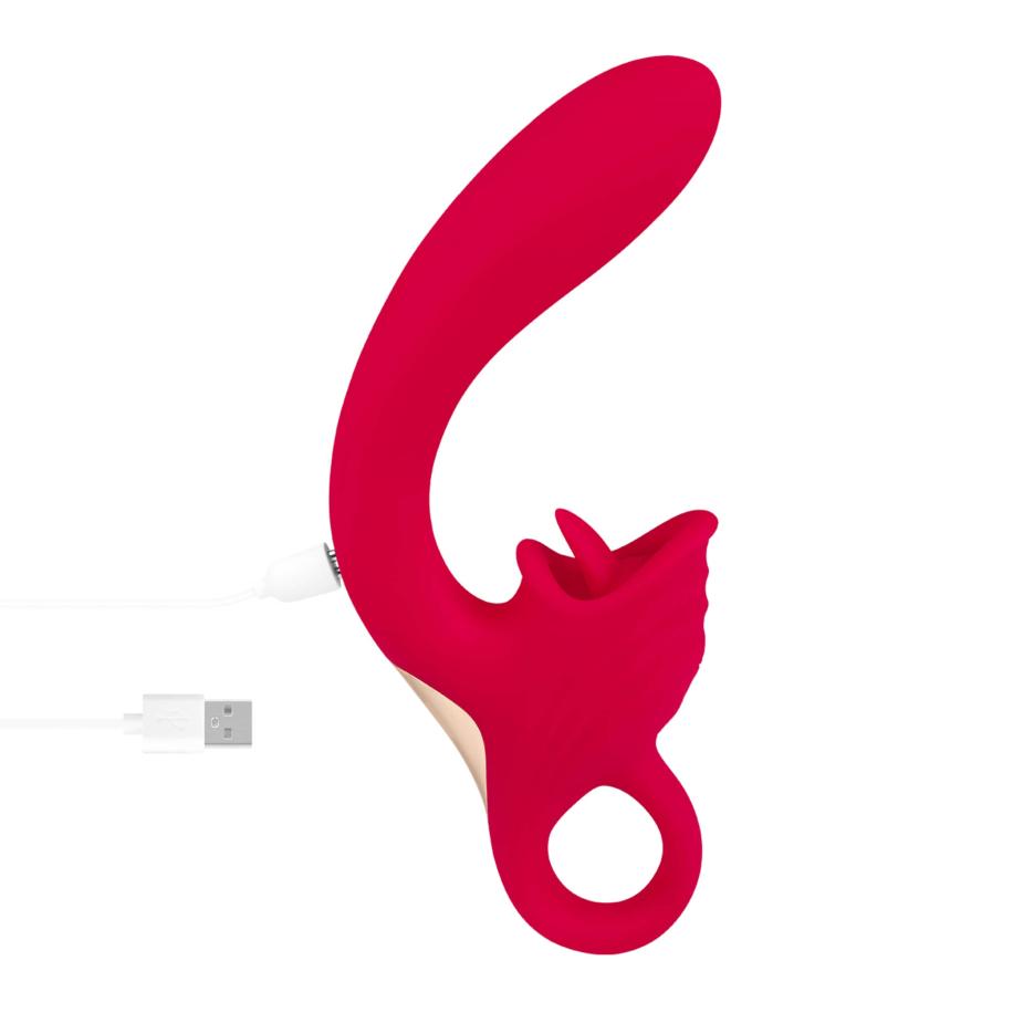 EIS Siliconen Rabbit met tong-klitorisstimulator 21,5 cm -