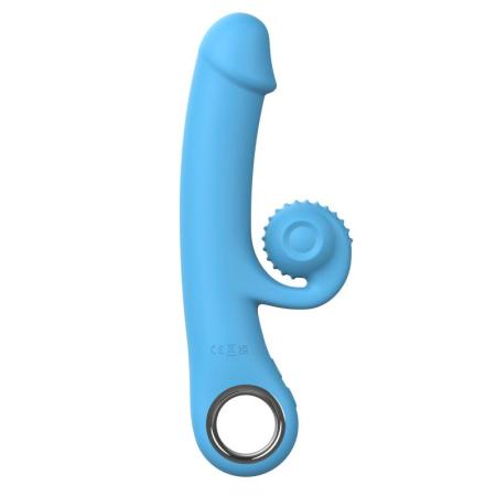 Online Only - Double Lust - Flexibele Snail Vibrator - Blauw