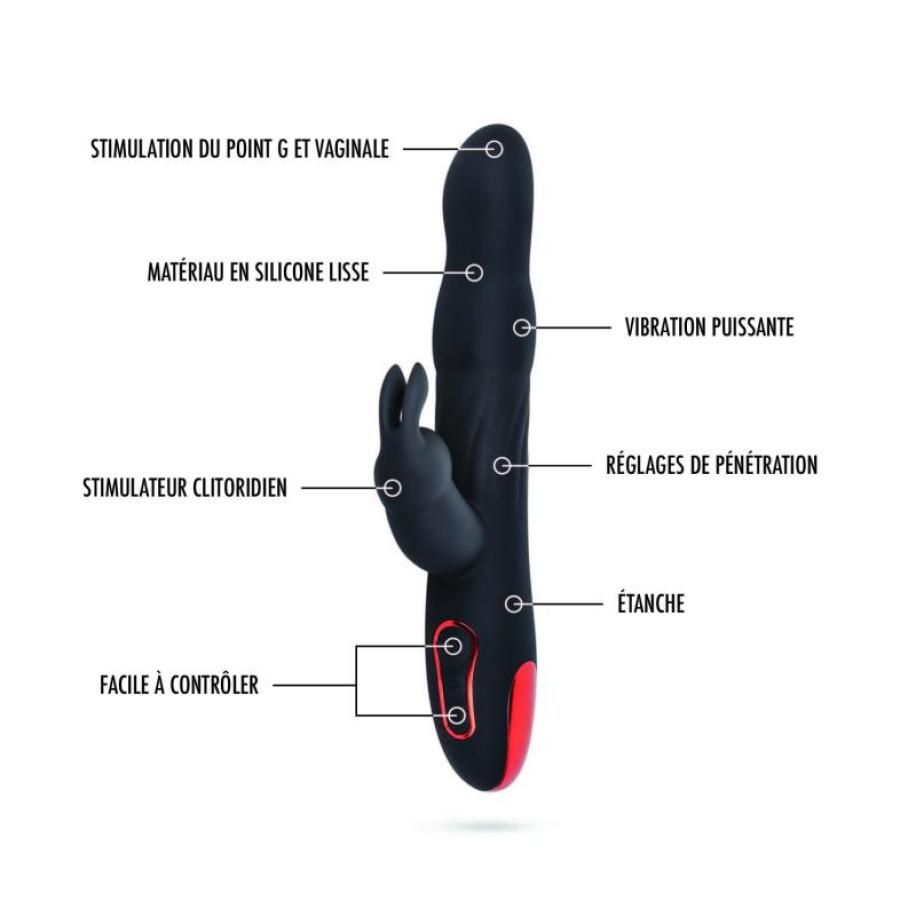 Lieberté - Marie Stotende Rabbit Vibrator Zwart