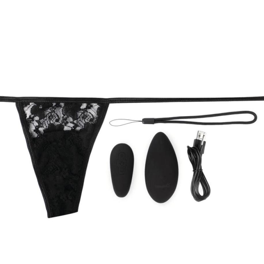 The Screaming O - Premium Ergonomic Remote Panty Set Black Zwart