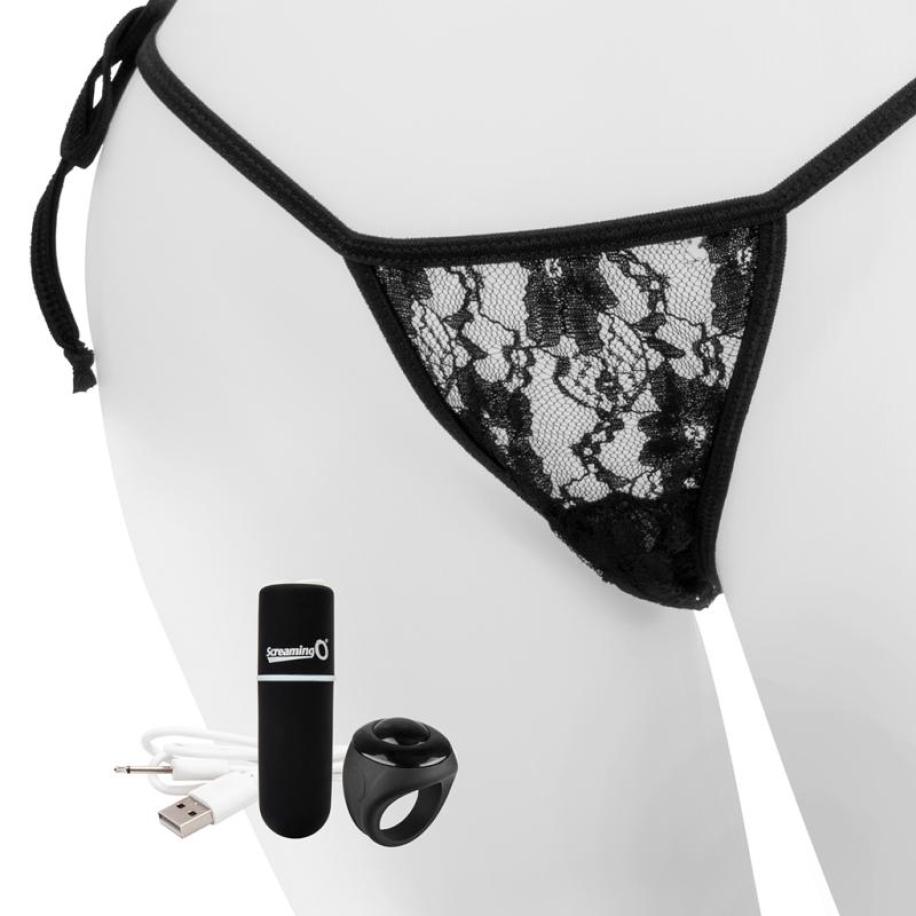 The Screaming O - Charged Remote Control Panty Vibe Black Zwart