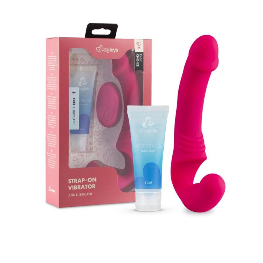 Easy Choice Love Rider Strapless Strap On Vibrator Roze