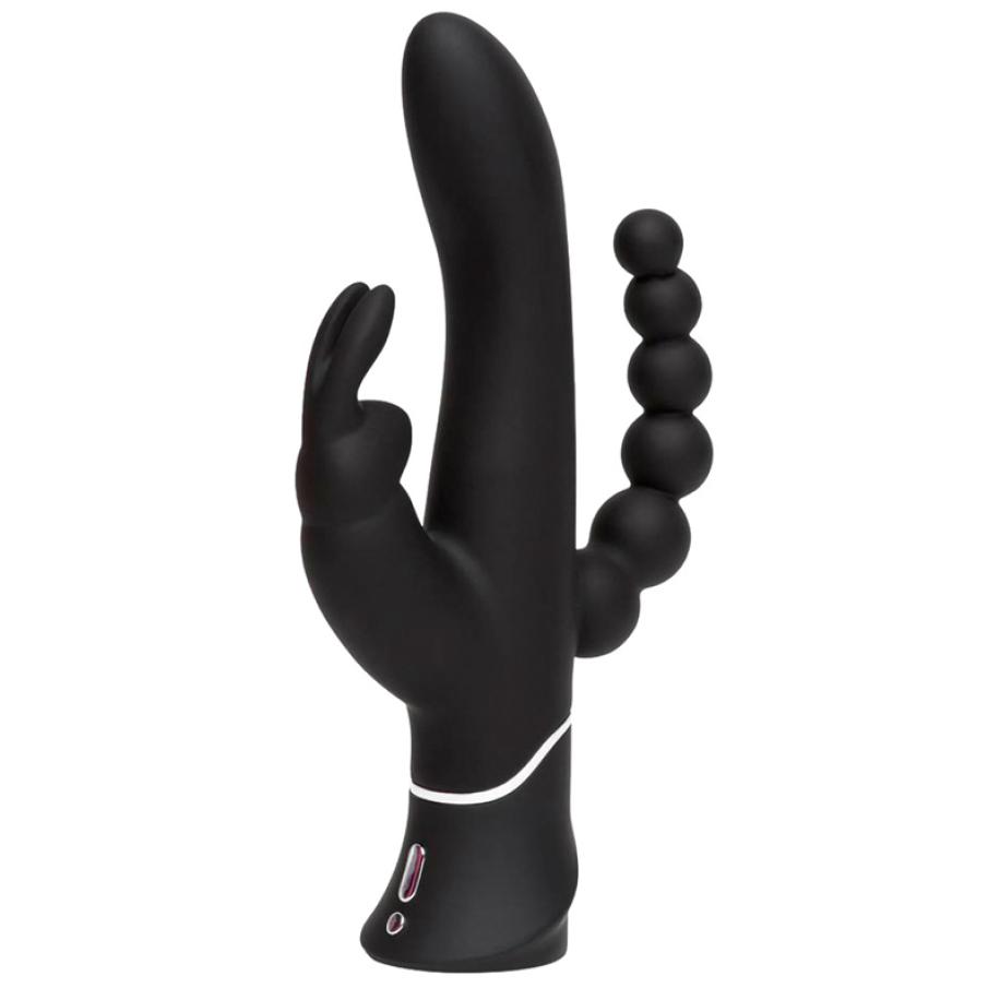 Happy Rabbit Triple Curve Tarzan Vibrator Zwart