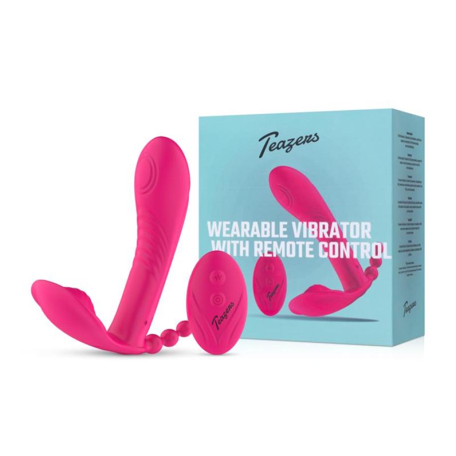 Teazers Draagbare Vibrator met Afstandsbediening Roze