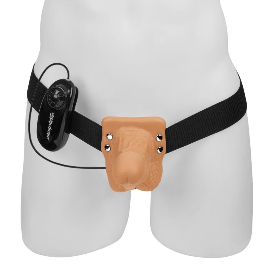 Fetish Fantasy Vibrating Hollow Strap-On with Balls 21 cm -