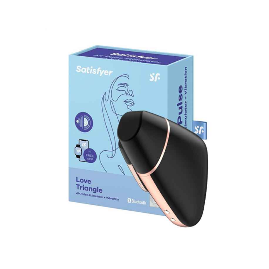 Satisfyer - Love Triangle - Luchtdrukvibrator Zwart
