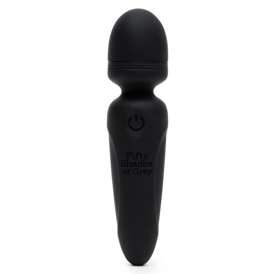 Fifty Shades of Grey Sensation Oplaadbare Mini Wand Vibrator Zwart
