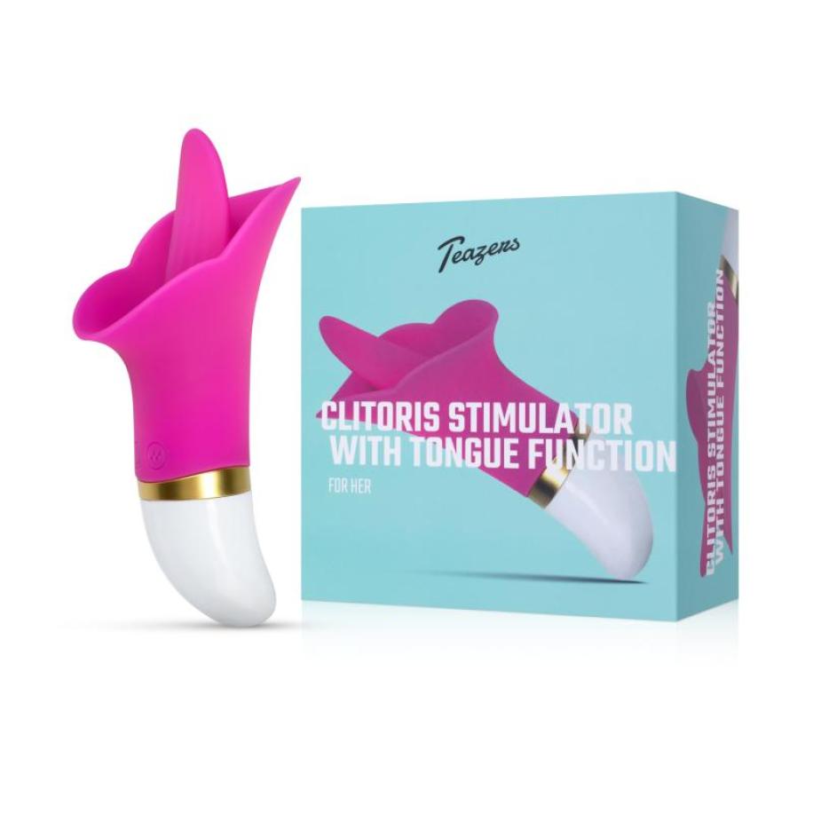 Clitoris Vibrator Met Tong - Roze Wit