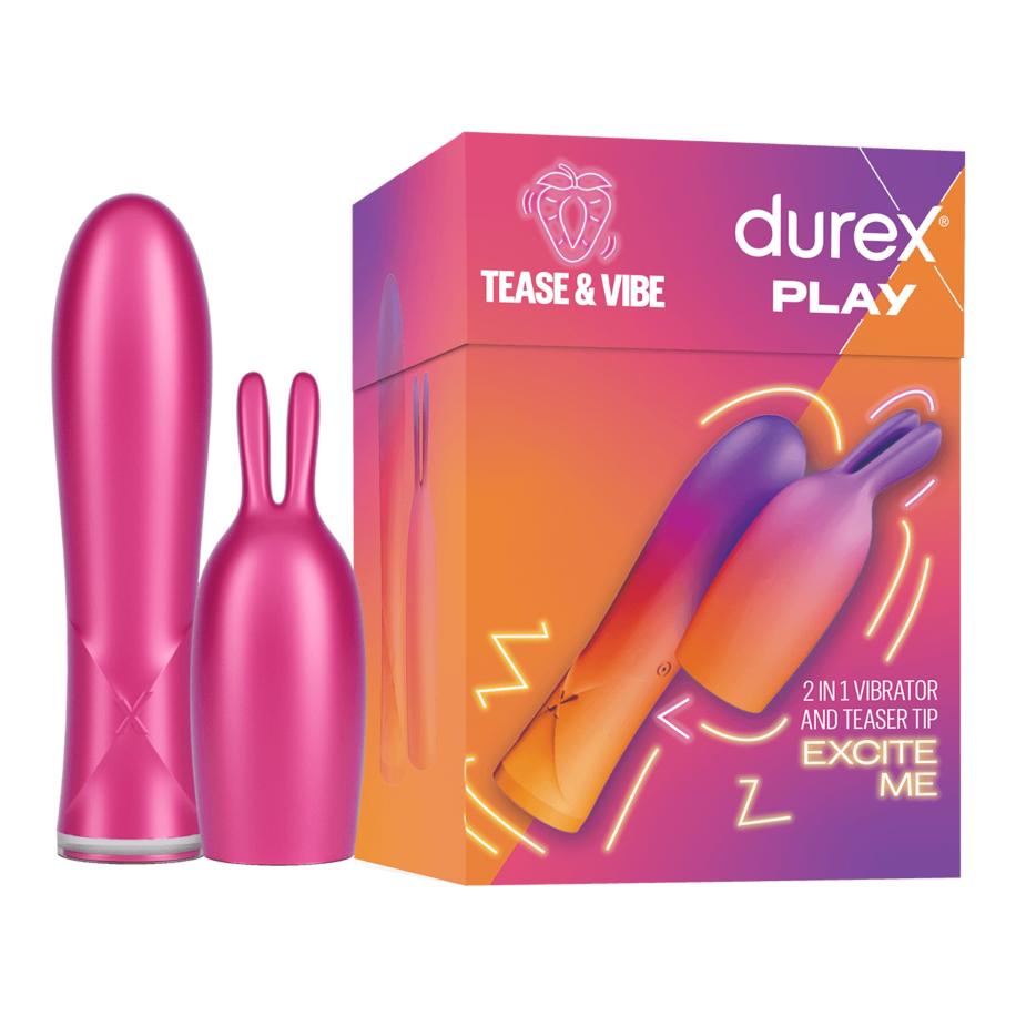 Durex Tease & Vibe - 2 in 1 Vibrator 10,4 cm -