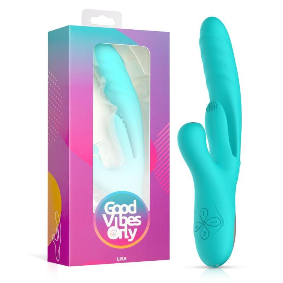 Good Vibes Only - Lisa Stotende Rabbit Vibrator met G-Spot stimulator Blauw