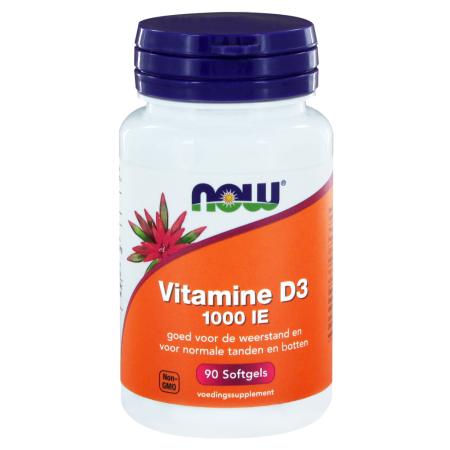 NOW Vitamine D3 1000IE Softgels 90st