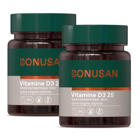 Bonusan Vitamine D3 25 Capsules Duoverpakking
