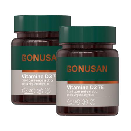 Bonusan Vitamine D3 75 Capsules Duoverpakking