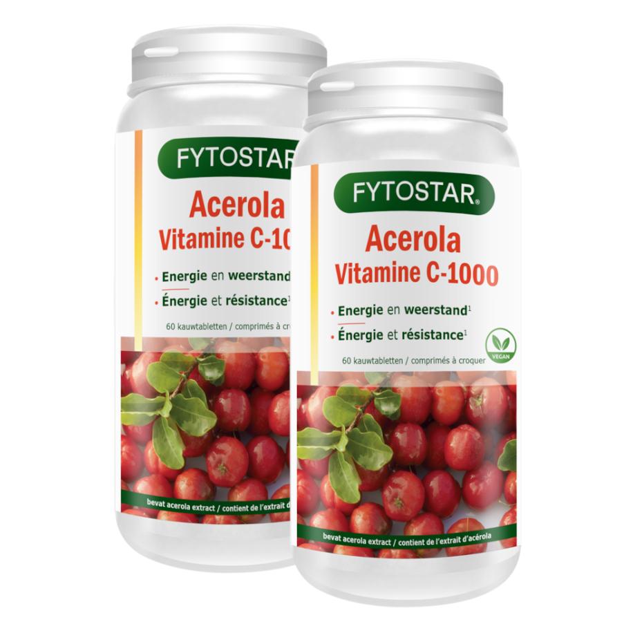Fytostar Vitamine C-1000 Acerola Kauwtabletten - Duoverpakking