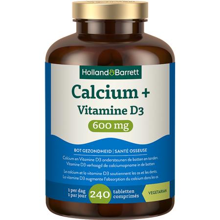 Holland & Barrett Calcium + Vitamine D3 600 mg - 240 tabletten