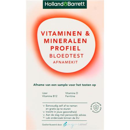 Holland & Barrett Vitaminen En Mineralen Profiel Bloedtest Afnamekit - 1 stuk
