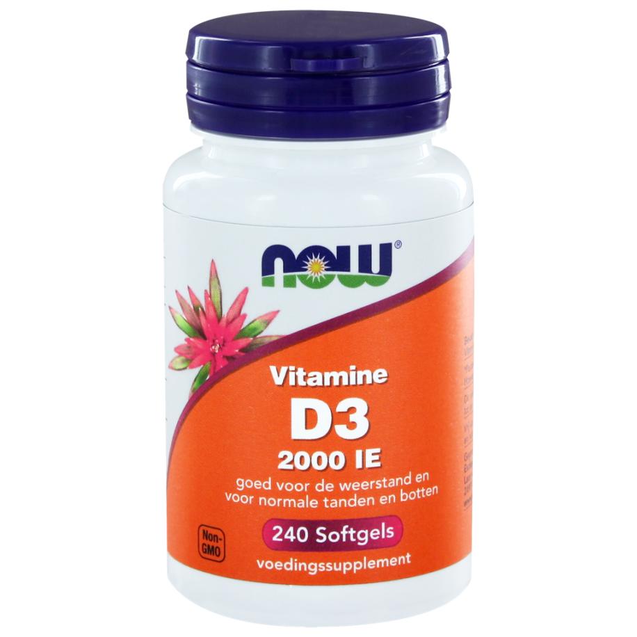 NOW Vitamine D3 2000 IE Softgels
