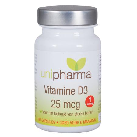 Unipharma Vitamine D3 25mcg Capsules