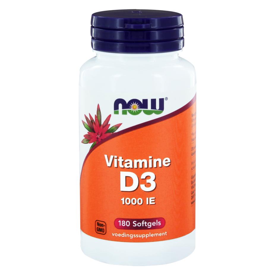 NOW Vitamine D3 1000 IE Softgels 180st