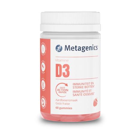 Metagenics Vitamine D3 Gummies Aardbei