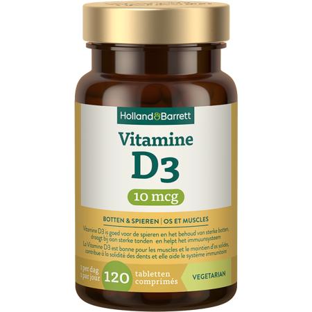 Holland & Barrett Vitamine D3 10mcg - 120 tabletten