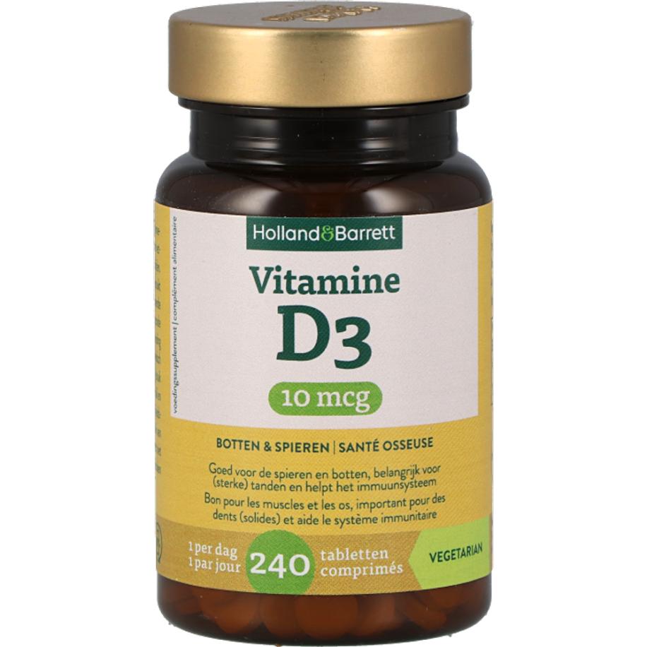 Holland & Barrett Vitamine D3 10mcg - 240 tabletten