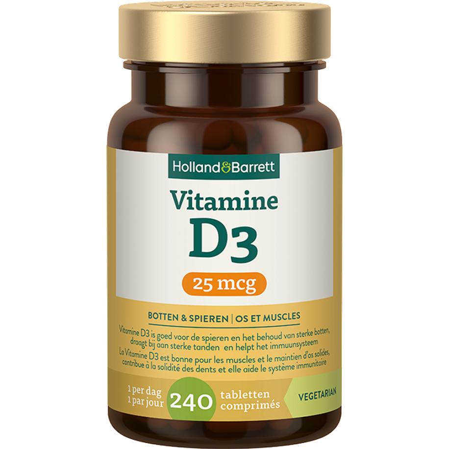 Holland & Barrett Vitamine D3 25mcg - 240 tabletten
