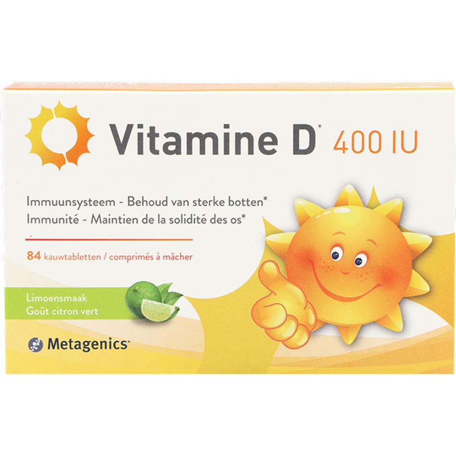 Metagenics Vitamine D 400 i.e. Kinderen (84 kauwtabletten)