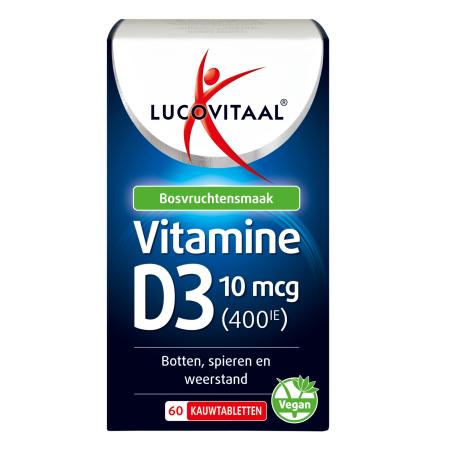 Lucovitaal Vitamine D3 10mcg Kauwtabletten