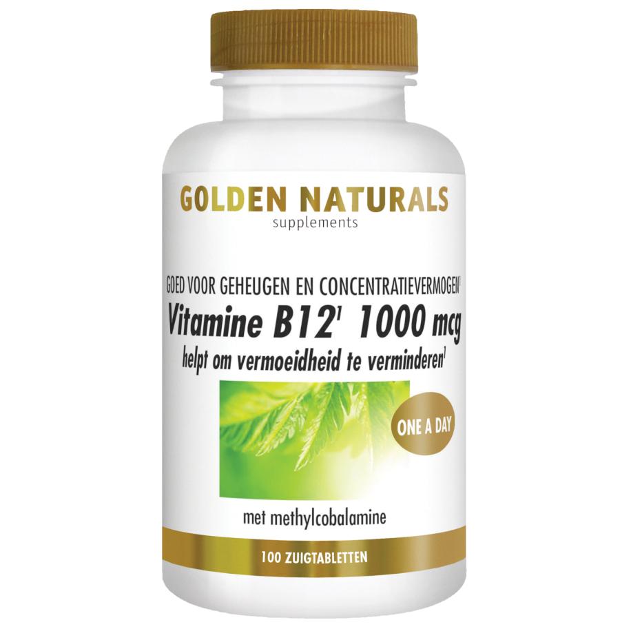 Golden Naturals Vitamine B12 1000mcg Zuigtabletten