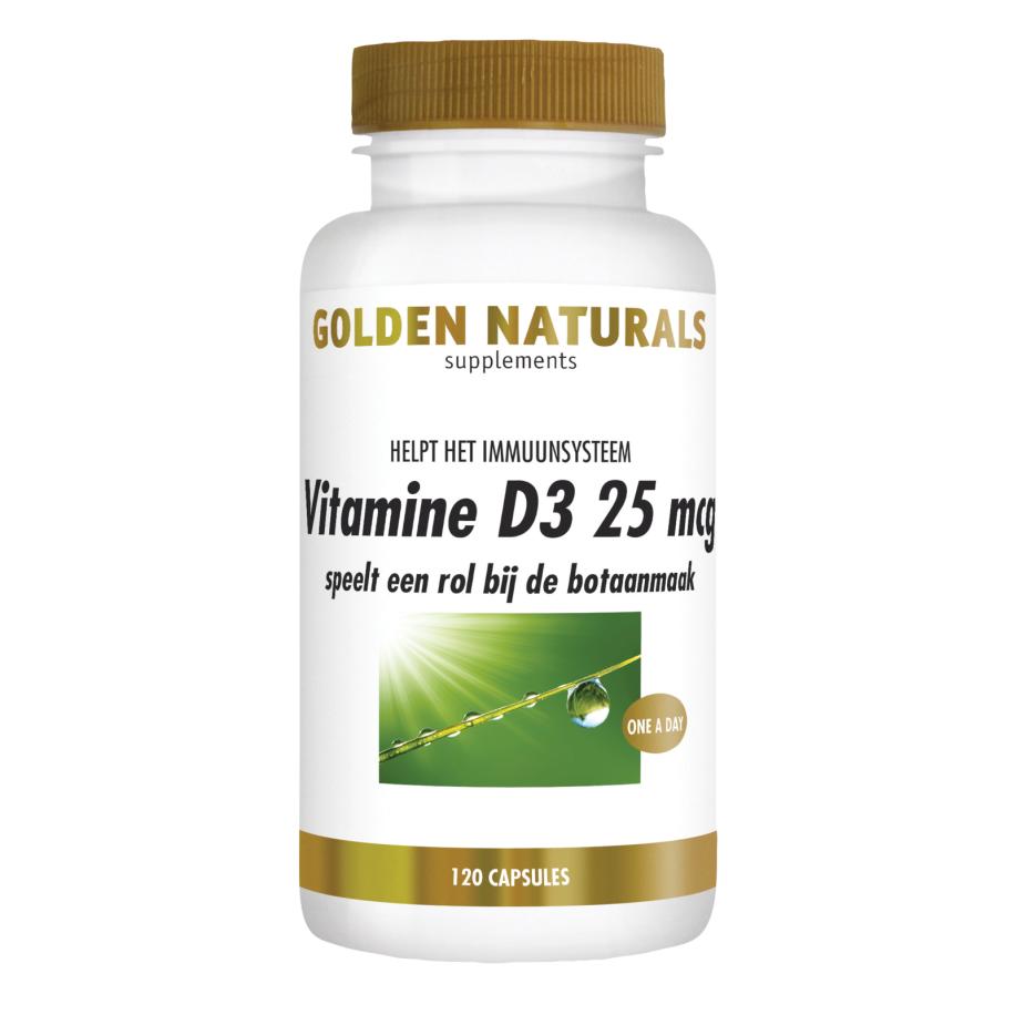 Golden Naturals Vitamine D3 25mcg Capsules