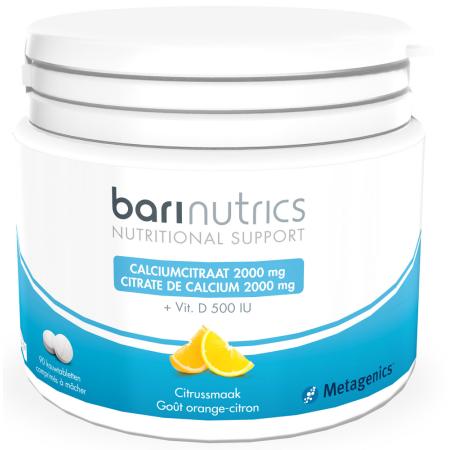 Metagenics Barinutrics Calciumcitraat Kauwtabletten