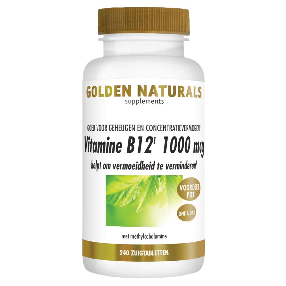 Golden Naturals Vitamine B12 1000mcg Zuigtabletten