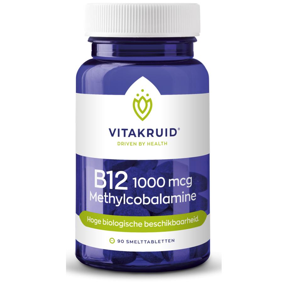 Vitakruid B12 1000 mcg Actief Methylcobalamine Vitamine 90