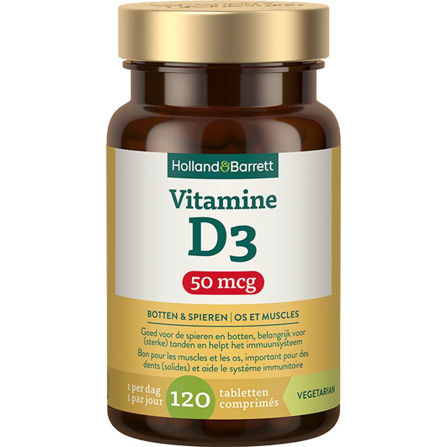 Holland & Barrett Vitamine D3 50mcg - 120 tabletten