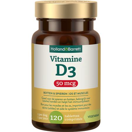 Holland & Barrett Vitamine D3 50mcg - 120 tabletten
