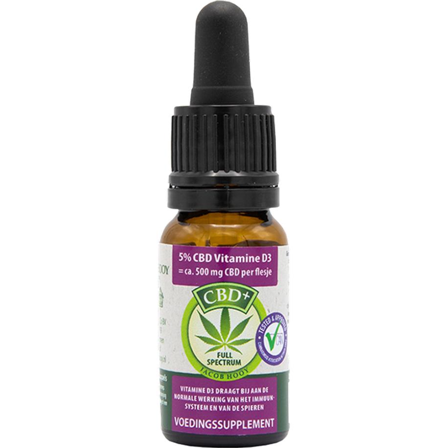 Jacob Hooy CBD Olie 5% + Vitamine D3 (10ml)