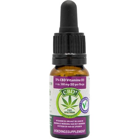 Jacob Hooy CBD Olie 5% + Vitamine D3 (10ml)