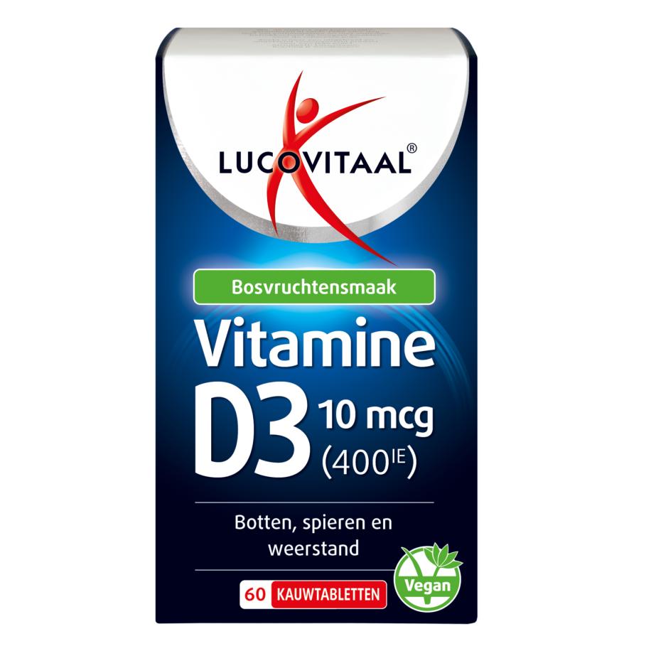 Lucovitaal Vitamine D3 10mcg Kauwtabletten