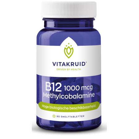 Vitakruid B12 1000 mcg Actief Methylcobalamine Vitamine 90