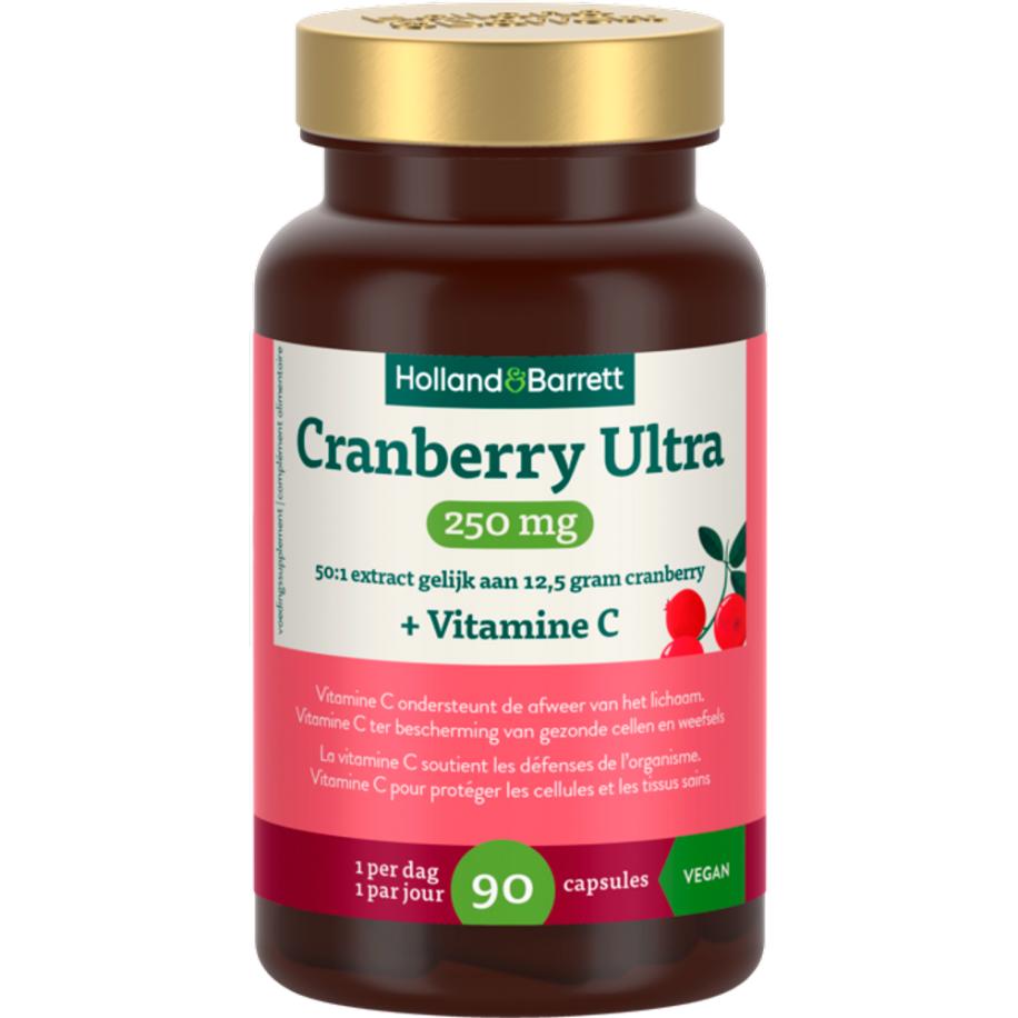 Holland & Barrett Cranberry Ultra 250mg + Vitamine C - 90 capsules