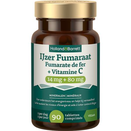 Holland & Barrett IJzer Fumaraat + Vitamine C 14mg + 80mg - 90 tabletten