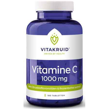 Vitakruid Vitamine C 1000 met Bioflavonoïden & Rozenbottel 180